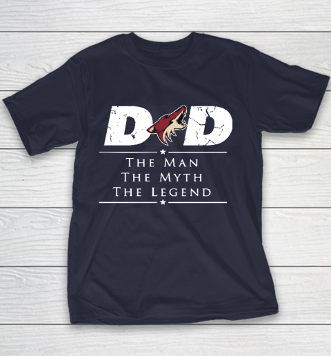 Arizona Coyotes NHL Ice Hockey Dad The Man The Myth The Legend Youth T-Shirt 2