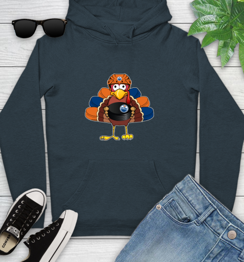 Edmonton Oilers Turkey Thanksgiving Day Youth Hoodie 9 Edmonton Oilers Turkey Thanksgiving Day Youth Hoodie - Image 9