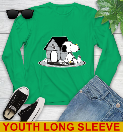 MLB Baseball Chicago White Sox Snoopy The Peanuts Movie Shirt Youth Long Sleeve 7