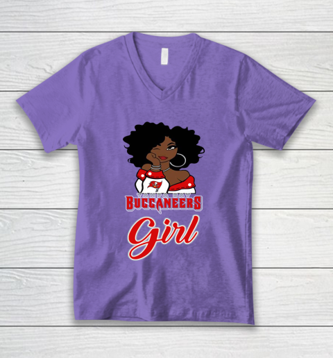 Tampa Bay Buccaneers Girl NFL V-Neck T-Shirt 9