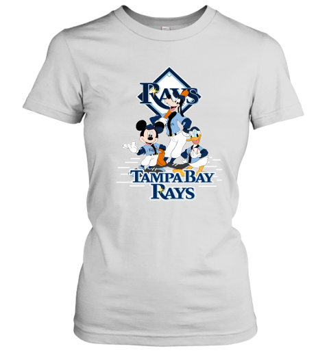 Tampa Bay Rays Mickey Donald And Goofy Baseball Women's T-Shirt