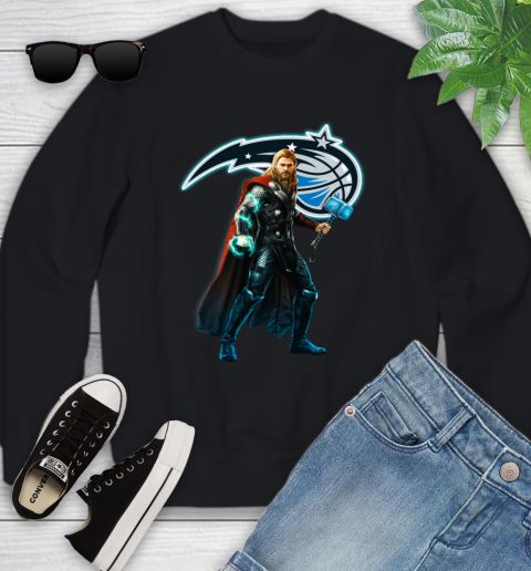 NBA Thor Avengers Endgame Basketball Orlando Magic Youth Sweatshirt 2