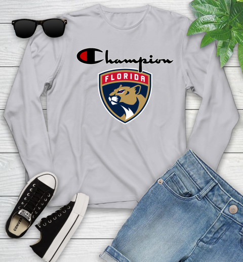 NHL Hockey Florida Panthers Champion Shirt Youth Long Sleeve 3