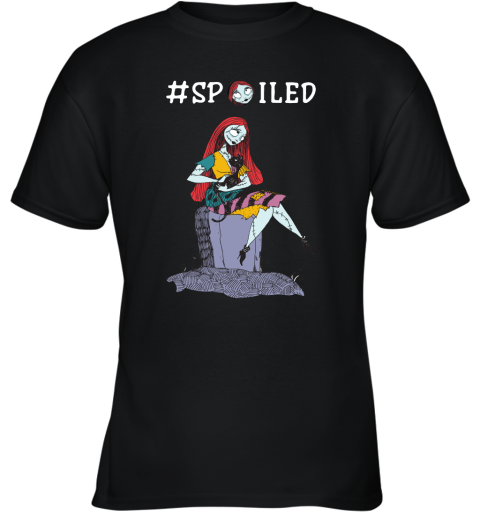 Spoiled Sally And Black Cat Halloween Youth T-Shirt