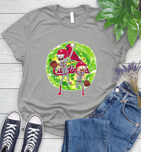 MLB St.Louis Cardinals Rick And Morty Baseball Sports Women's T-Shirt 10