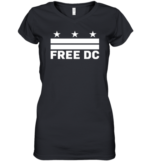 Free DC Washington DC Premium (1) Women's V-Neck T-Shirt