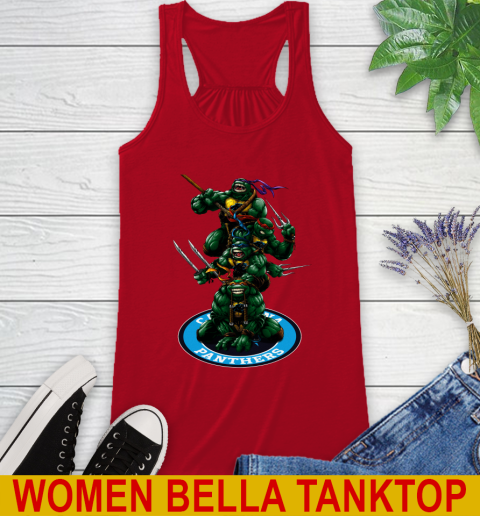 NFL Football Carolina Panthers Teenage Mutant Ninja Turtles Shirt Racerback Tank 6