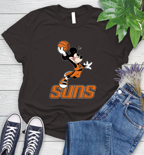 NBA Basketball Phoenix Suns Cheerful Mickey Mouse Shirt Women's T-Shirt 9