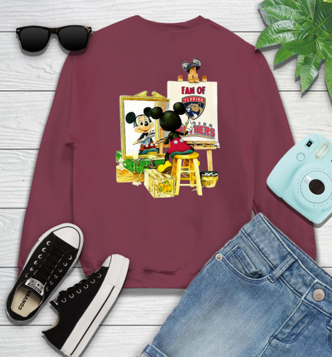 NHL Hockey Florida Panthers Mickey Drawing Shirt 29