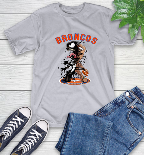 NFL Denver Broncos Football Venom Groot Guardians Of The Galaxy T-Shirt 6