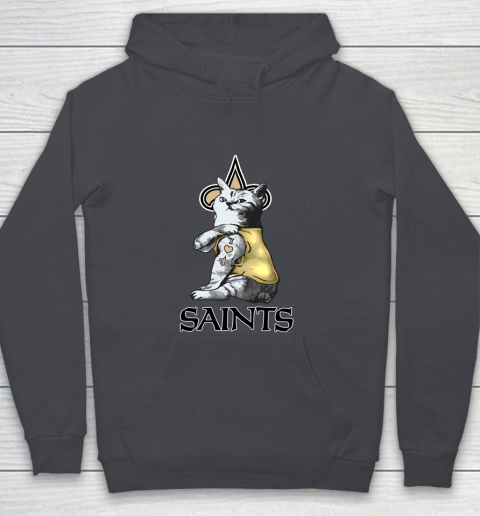 NFL Football My Cat Loves New Orleans Saints Youth Hoodie 5