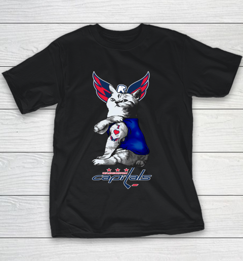 NHL My Cat Loves Washington Capitals Hockey Youth T-Shirt