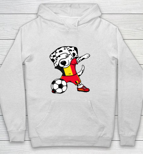 Dabbing Dalmatian Belgium Soccer Fan Jersey Belgian Football Hoodie