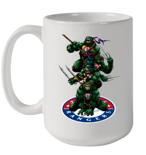 MLB Baseball Texas Rangers Teenage Mutant Ninja Turtles Shirt Ceramic Mug 15oz