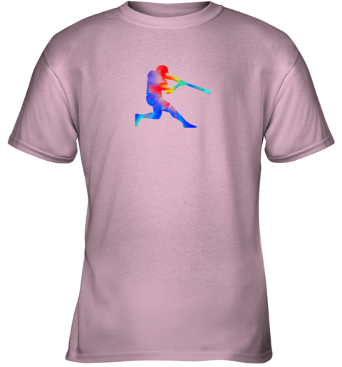 xwzm tie dye baseball batter shirt retro player coach boys gifts youth t shirt 26 front light pink
