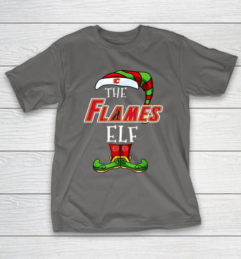 Calgary Flames Christmas ELF Funny NHL T-Shirt 8