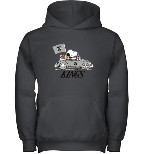 Snoopy And Woodstock Ride The Los Angeles Kings Car NHL Youth Hoodie