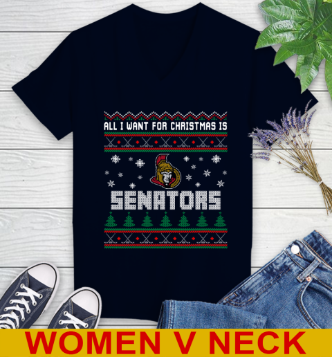 Ottawa Senators NHL Hockey All I Want For Christmas Is My Team Sports 74