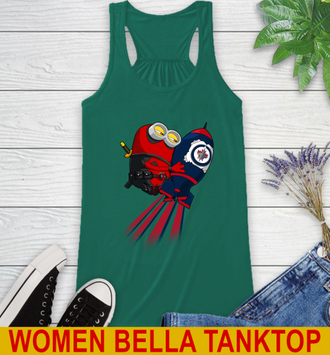 NHL Hockey Winnipeg Jets Deadpool Minion Marvel Shirt Racerback Tank 6 NHL Hockey Winnipeg Jets Deadpool Minion Marvel Shirt Racerback Tank - Image 6
