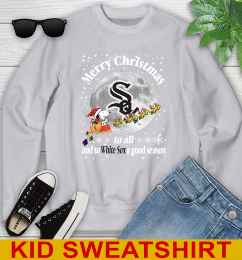 White Sox Merry Christmas To All And To White Sox A Good Season MLB Baseball Sports Youth Sweatshirt 3