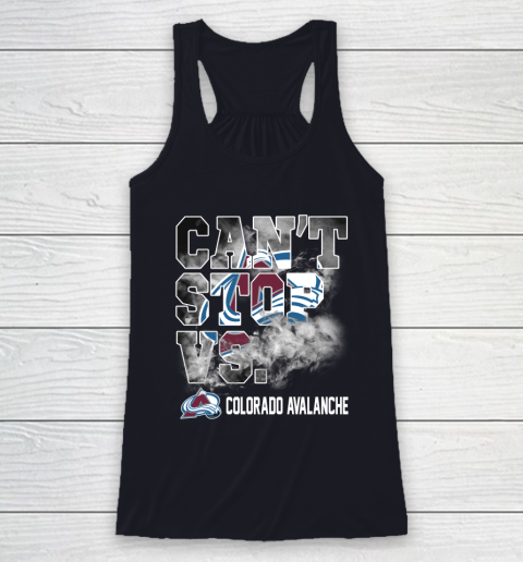 NHL Colorado Avalanche Hockey Can't Stop Vs Racerback Tank 7