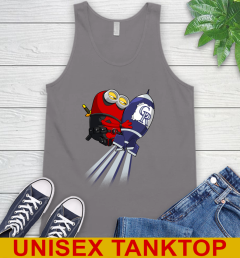 MLB Baseball Colorado Rockies Deadpool Minion Marvel Shirt Tank Top 6