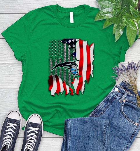 Orlando Magic NBA Basketball American Flag Women's T-Shirt 9