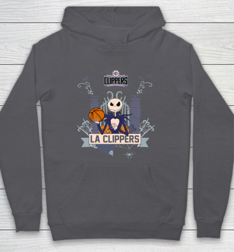 NBA LA Clippers Basketball Jack Skellington Halloween Hoodie 4
