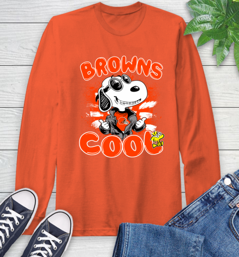 NFL Football Cleveland Browns Cool Snoopy Shirt Long Sleeve T-Shirt 4