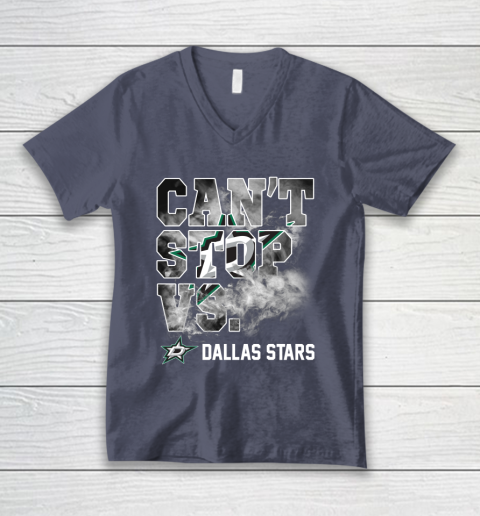 NHL Dallas Stars Hockey Can't Stop Vs V-Neck T-Shirt 7