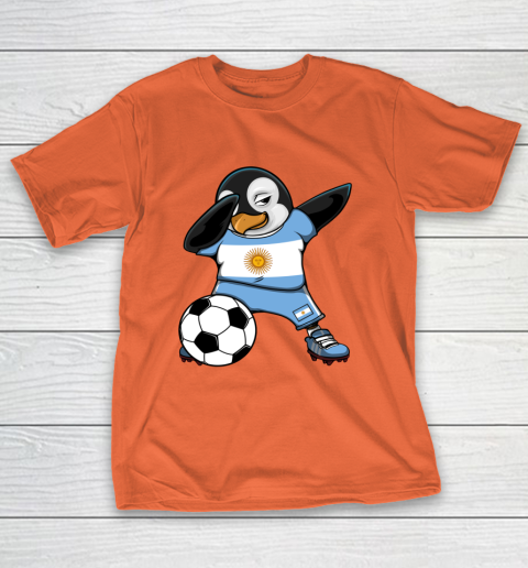 Dabbing Penguin Argentina Soccer Fans Jersey Football Lovers T-Shirt 3