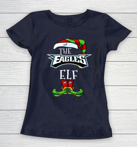 Philadelphia Eagles Christmas ELF Funny NFL Women's T-Shirt 2