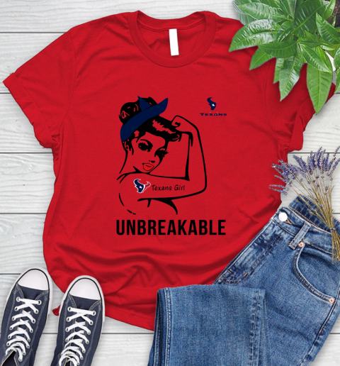 NFL Houston Texans Girl Unbreakable Football Sports Women's T-Shirt 9