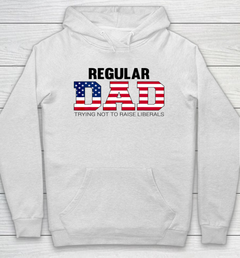 Mens Just a Regular Dad Trying Not to Raise Liberals Father s Day Hoodie