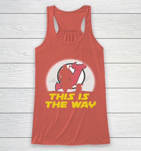 New Jersey Devils NHL Ice Hockey Star Wars Yoda And Mandalorian This Is The Way Racerback Tank 3