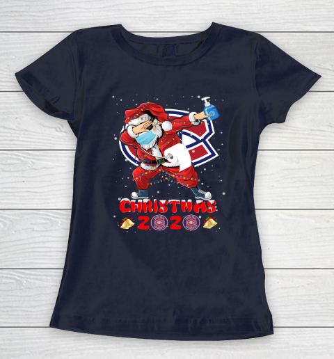 Montreal Canadiens Funny Santa Claus Dabbing Christmas 2020 NHL Women's T-Shirt 2