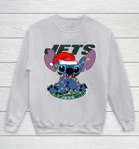 New York Jets NFL Football noel stitch Christmas Youth Sweatshirt 2