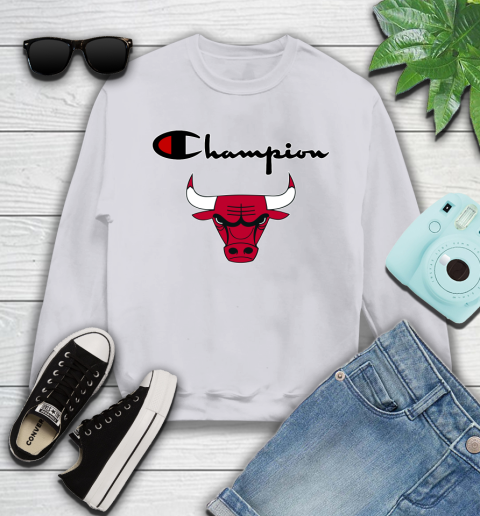 NBA Basketball Chicago Bulls Champion Shirt Youth Sweatshirt 2
