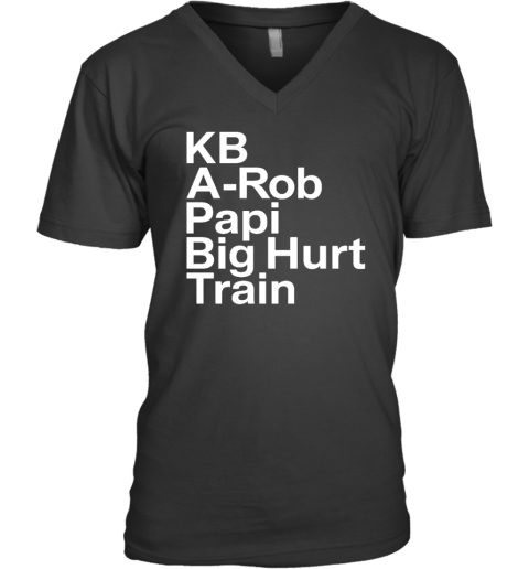 KB A Rod Papi Big Hurt Train V-Neck T-Shirt