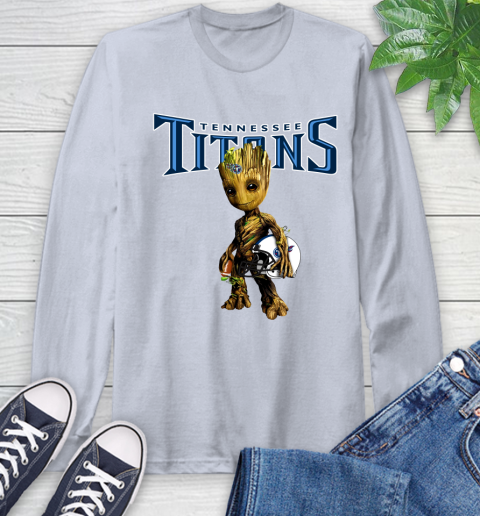 Tennessee Titans NFL Football Groot Marvel Guardians Of The Galaxy Long Sleeve T-Shirt 6