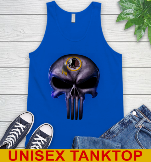 Washington Redskins NFL Football Punisher Skull Sports Tank Top 4