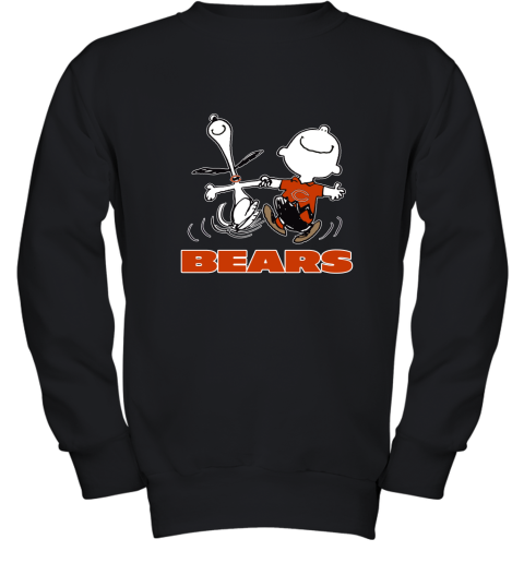 Snoopy And Charlie Brown Happy Chicago Bears Fans Youth Sweatshirt