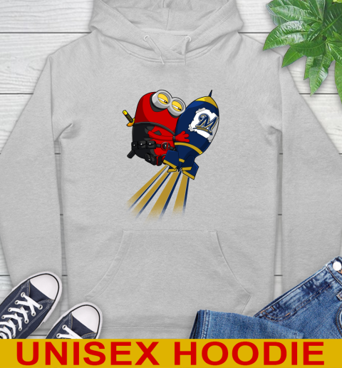 MLB Baseball Milwaukee Brewers Deadpool Minion Marvel Shirt Hoodie 6