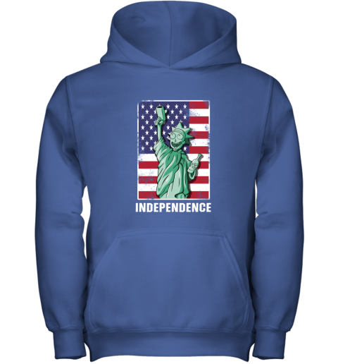 1p3h rick and morty statue of liberty independence day 4th of july shirts youth hoodie 43 front royal