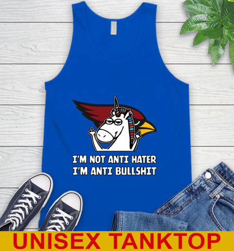 Arizona Cardinals NFL Football Unicorn I'm Not Anti Hater I'm Anti Bullshit Tank Top 5