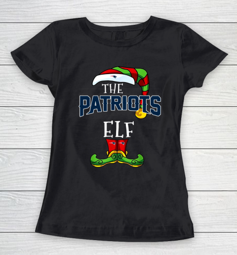 New England Patriots Christmas ELF Funny NFL Women's T-Shirt