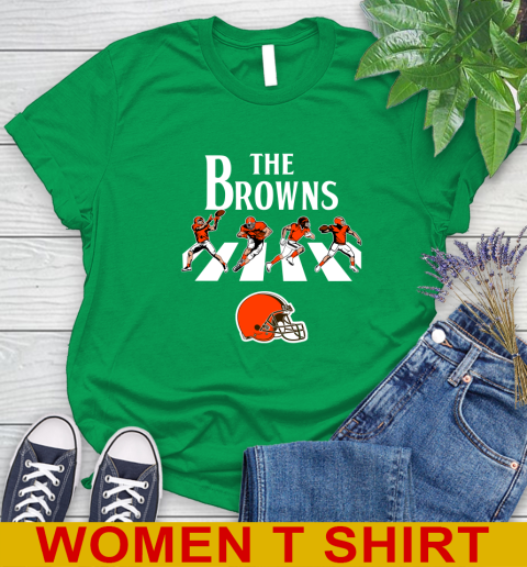 NFL Football Cleveland Browns The Beatles Rock Band Shirt Women's T-Shirt 7