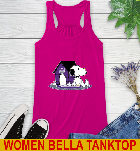 NBA Basketball Sacramento Kings Snoopy The Peanuts Movie Shirt Racerback Tank 8