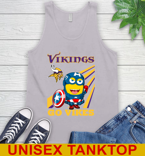 NFL Football Minnesota Vikings Captain America Marvel Avengers Minion Shirt Tank Top 3