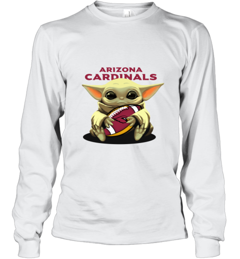 Baby Yoda Loves The Arizona Cardinals 30xf baby yoda loves the arizona cardinals long sleeve tee 14 front white